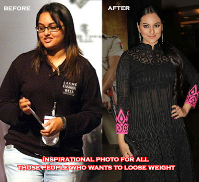 Sonakshi Sinha Fat Photos in black and blue jeans