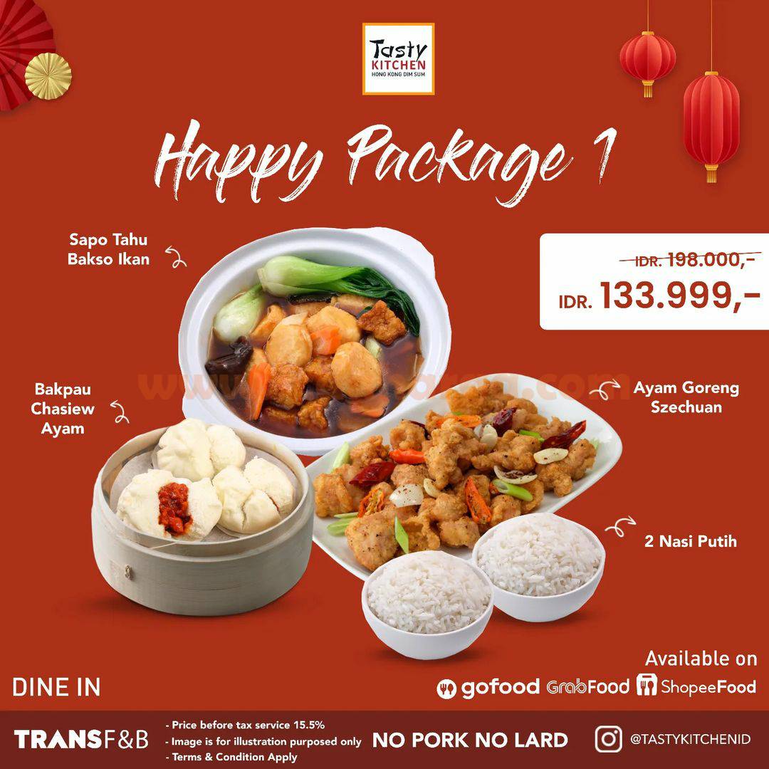 TASTY KITCHEN Promo HAPPY PACKAGE – Harga Spesial Hanya Rp. 133.999/paket