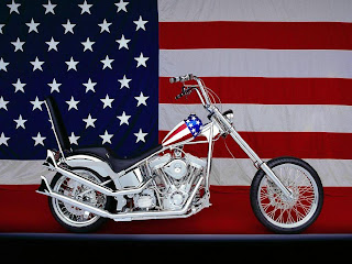 Custom motorbike harley amerika flag