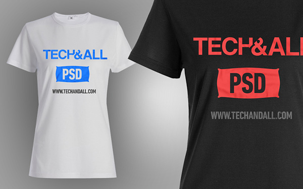 Download T-shirt Mockup PSD Terbaru Gratis - Female T Shirt Mockup v.2 PSD