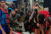 Dengan Perahu Karet, Dandim 0506/Tgr Didampingi Danramil 07/Pdk Aren Monitor Lokasi Banjir