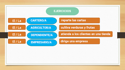 Soluciones de ejercicios sobre profesiones حلول تمارين على المهن والوظائف في اللغة الإسبانية