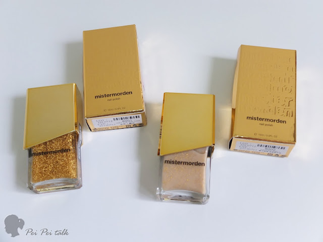 mistermorden 摩登先生指甲油-Gold Foil nail polish-金箔指甲油-試色