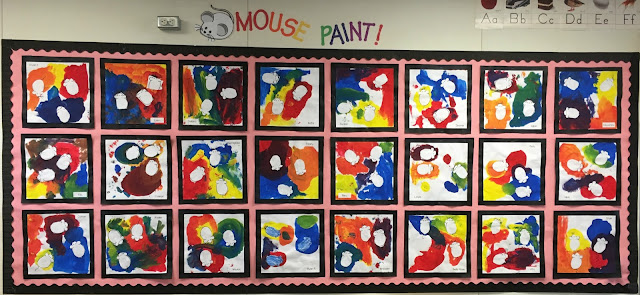 Cute bulletin board- Mouse Paint fun!