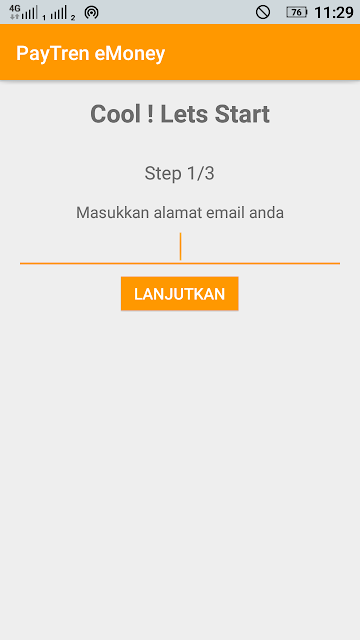 cara daftar paytren emoney masukkan email aktif