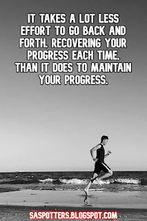 It takes a lot less effort to go back and forth, recovering your progress each time, than it does to maintain your progress.