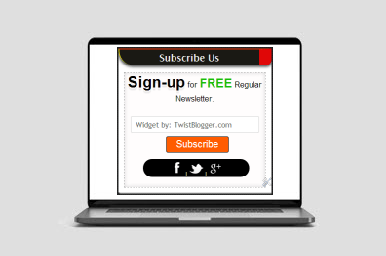 subscription box widget for blogger sidebar