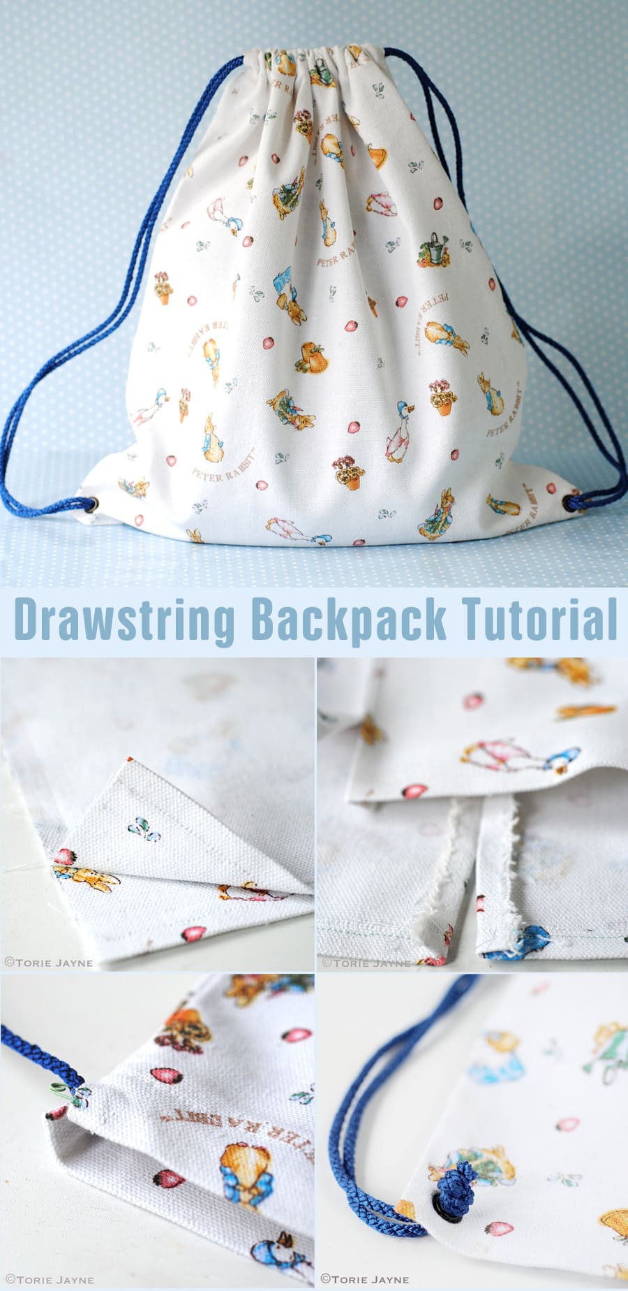 Drawstring Backpack Free Tutorial