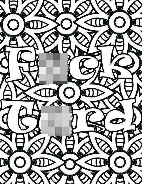 Swear Word Coloring Book  Fullpage Design Coloring Sweary Pages For  Adult Printable Rude And Naughty Coloring Book For Relaxing