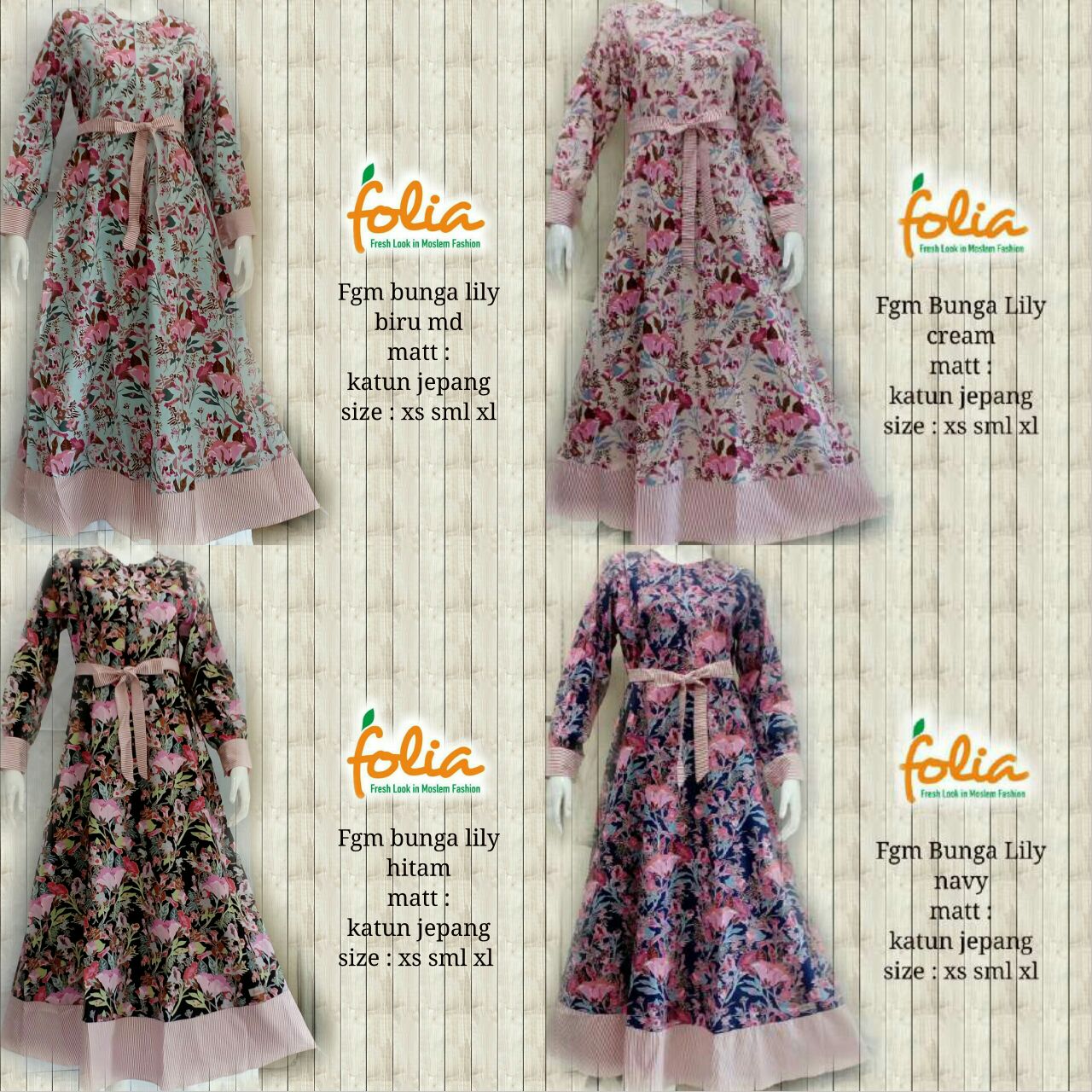  Gamis  Folia  Terbaru Nusagates