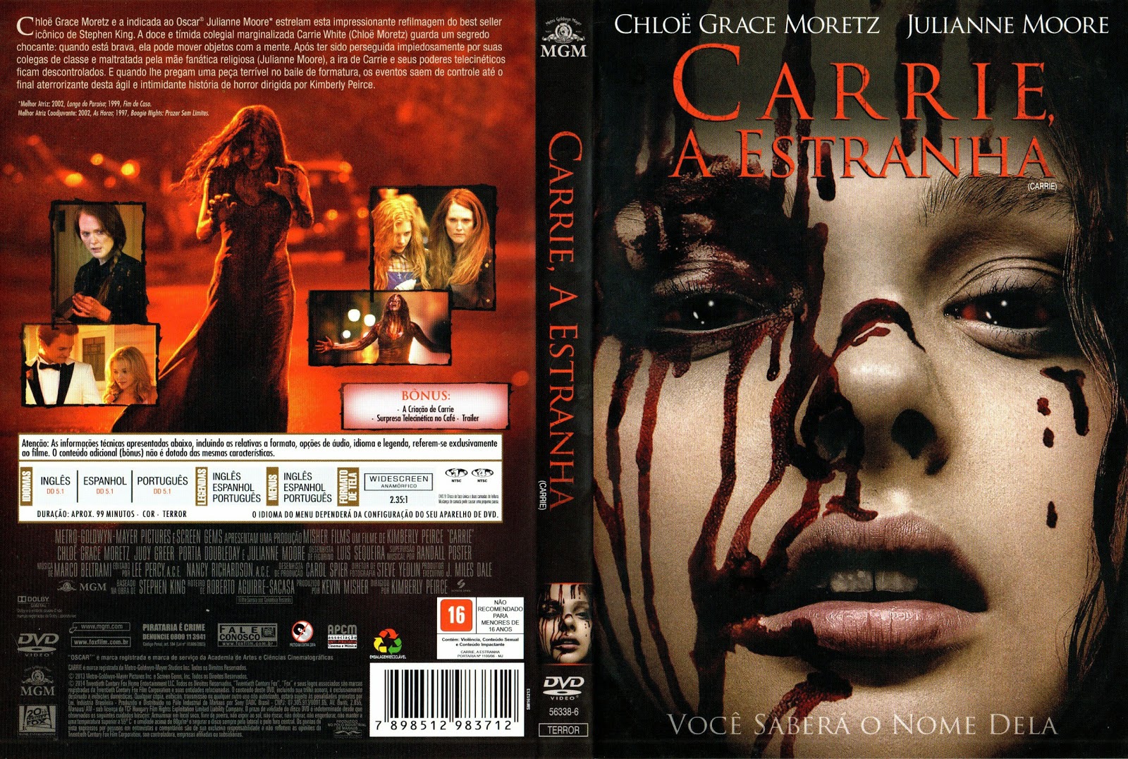 Capa DVD Carrie A Estranha