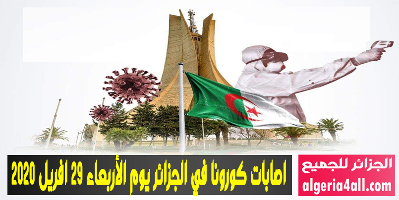  اصابات كورونا في الجزائر يوم الأربعاء 29 افريل 2020,فيروس كورونا : تسجيل 199 حالة اصابة جديدة و7 وفيات جديدة في الجزائر