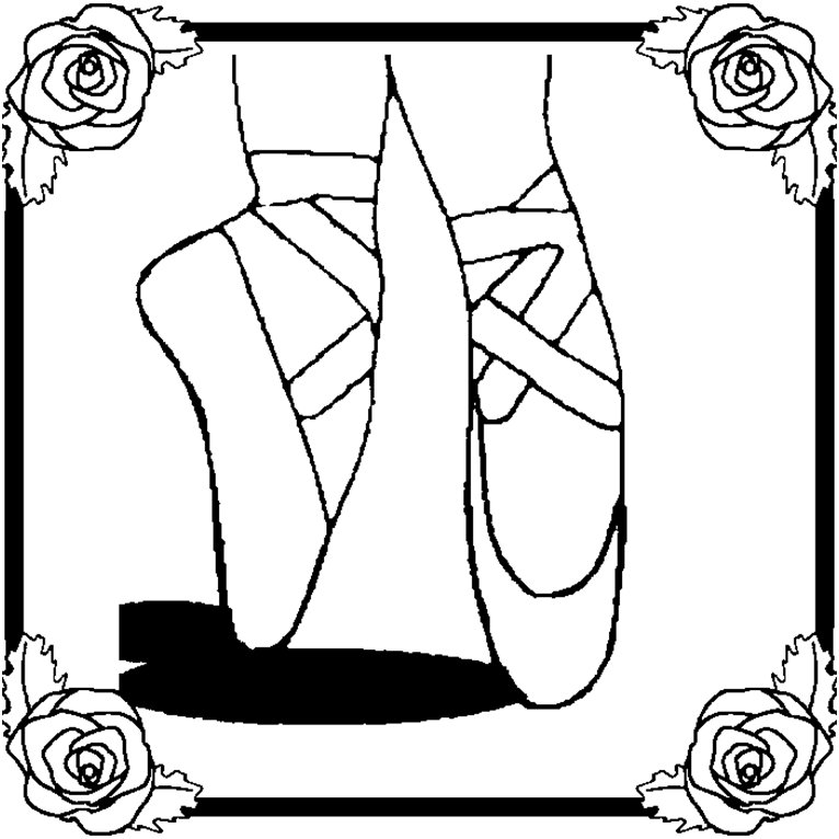 Ballerina Shoes Coloring Book 8