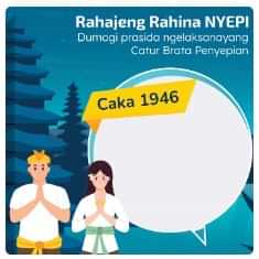 contoh bingkai twibbon nyepi 2024 caka 1946