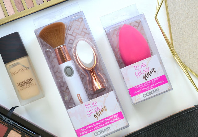 Conair True Glow Glam Vibrating Makeup Blender and Brush Set