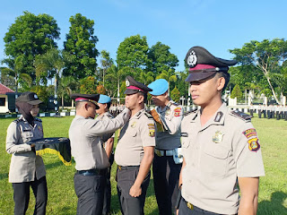 Kapolres Pimpin Langsung Apel Kenaikan Pangkat