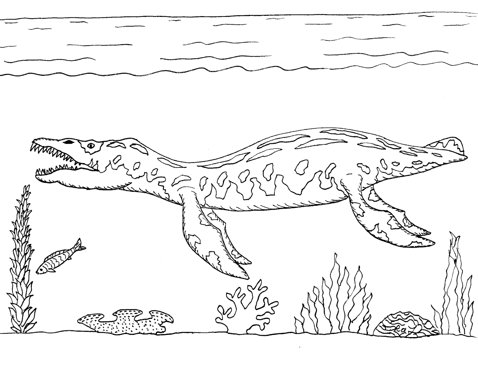 Download Robin's Great Coloring Pages: Marine Reptiles