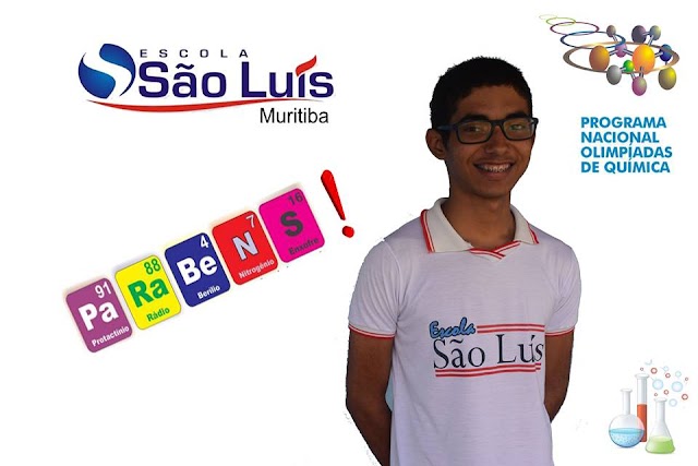 Aluno João Victor Cruz, Representará a Escola São Luís na Etapa Nacional das Olimpíadas de Química