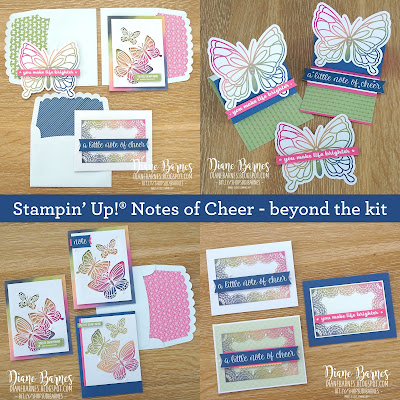 Stampin' Up Notes of Cheer quick and easy card kit and alternate ideas. Cards by Di Barnes - Independent Demonstrator in Sydney Australia - colourmehappy - kit collection - sydney stamper - stampinupaustralia