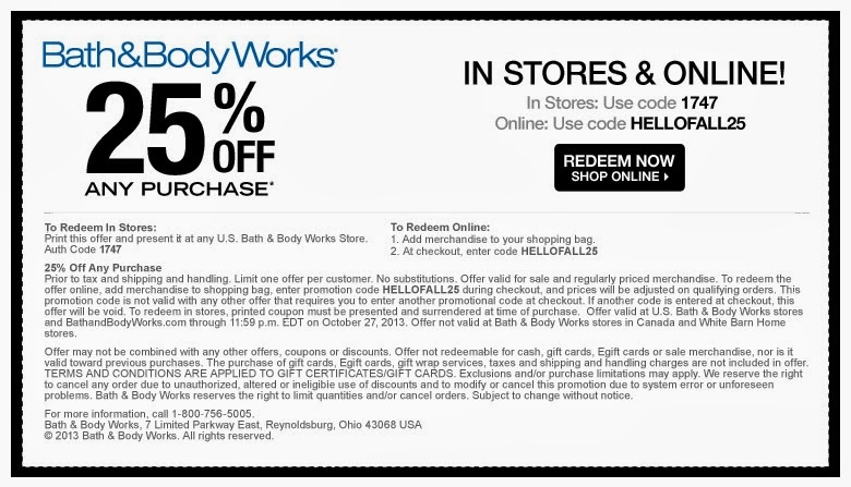 Bath & Body Works Coupons Save 25 Off Your Purchase