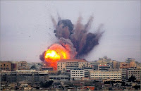 Bombardement sur Gaza.