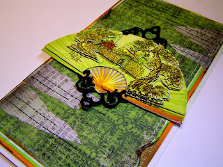 japan, handmade card, 3D paper, glimmer mist, SPELLBINDERS - SHAPEABILITIES - FANCY TAGS TWO