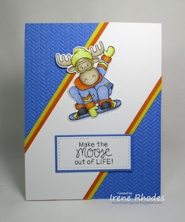 Make the moose out of life by Dandi93 features Moose Mountain by Newton's Nook Designs; #inkypaws, #newtonsnook, #cardchallenge, #wintercard, #cardmaking