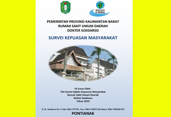 Hasil Survei Kepuasan Masyarakat Pelayanan di RSUD dr. Soedarso Tahun 2019