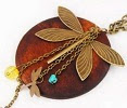 Image: BlueTop(TM) Fashion Lady Charming Wood Dragonfly Pendant Necklace Lovely Style