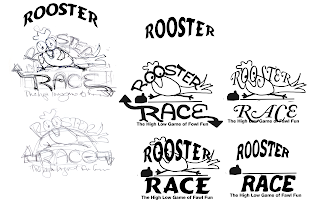 Final Rooster Race logo sketches  created by Imagine That! Design for client approval