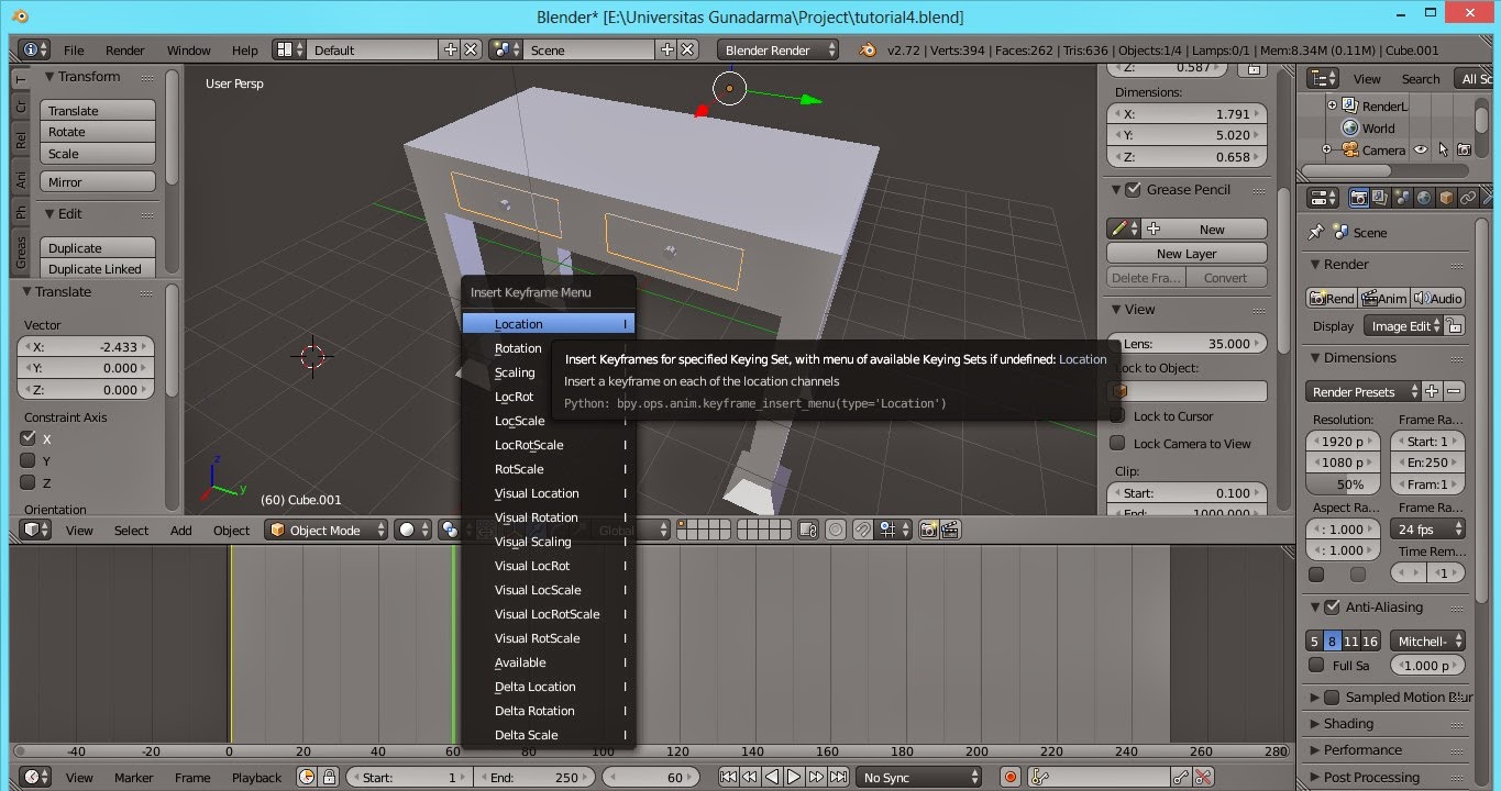 Tutorial Sederhana Belajar Animasi  3D  Blender  Membuat Meja 