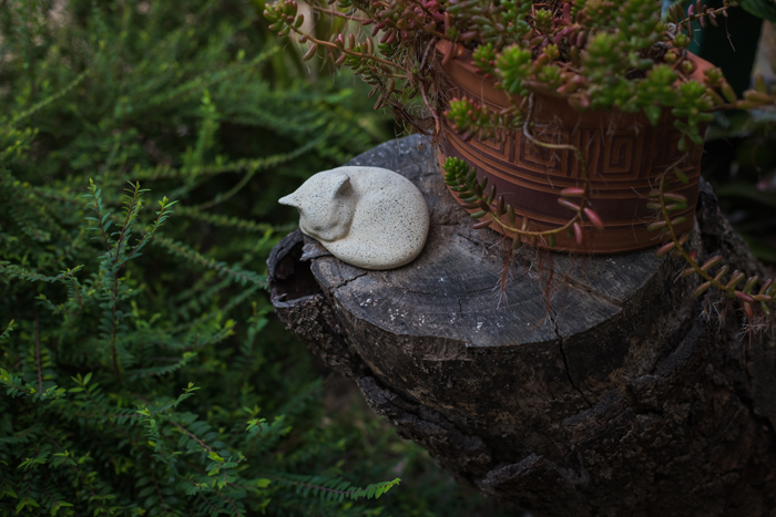ornament of sleeping cat