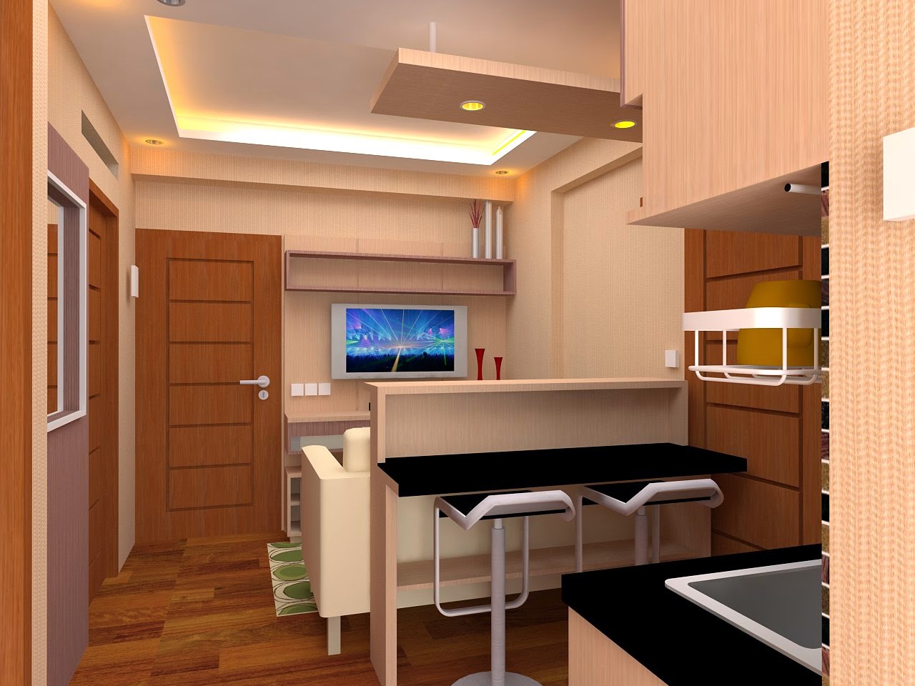 Desain Interior Apartemen Tempat Tinggal Kantor Tempat Usaha