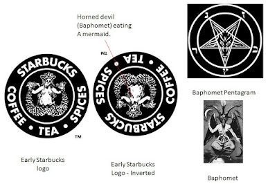 Is there a hidden baphomet in the Starbucks logo?