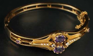 gold amethyst bracelet
