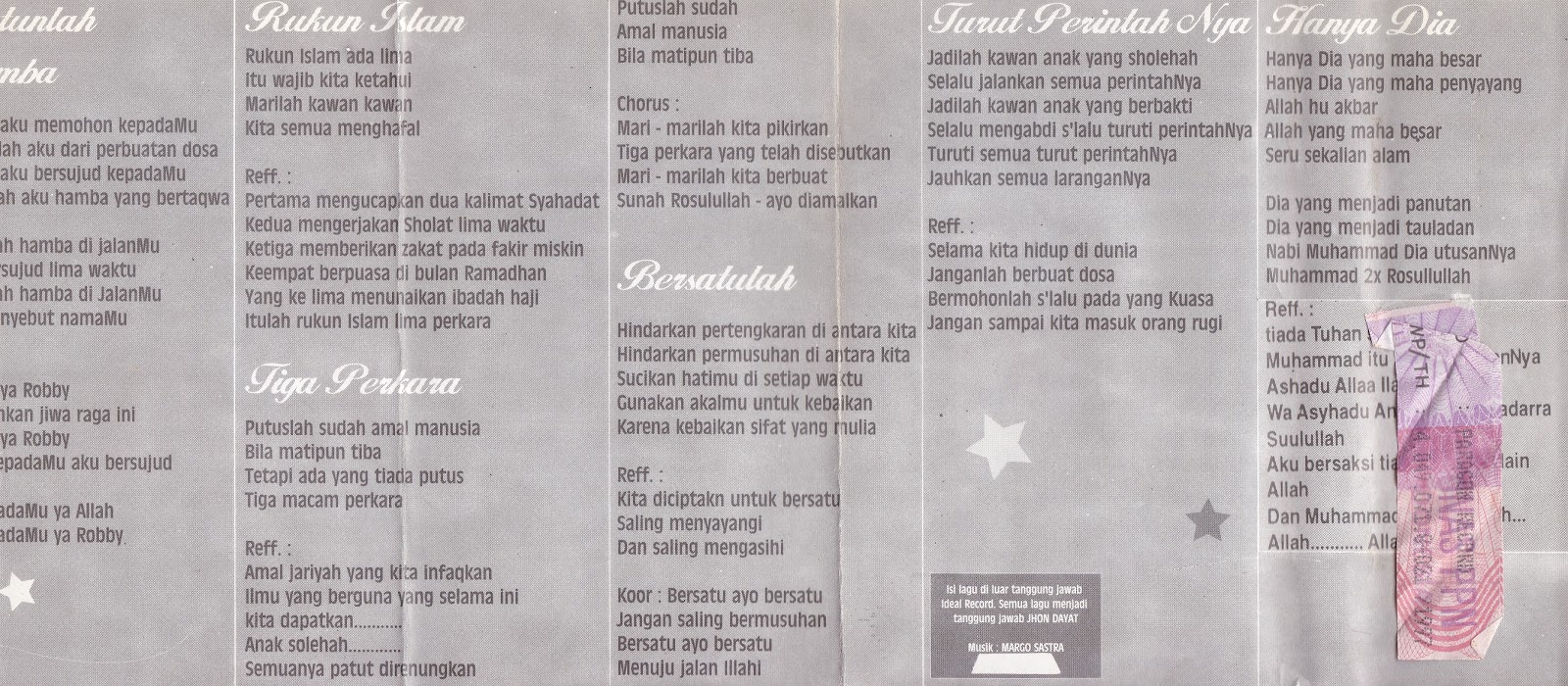 Sampul Kaset Album Lagu Anak Indonesia Jaman Dulu: Dhea Ananda