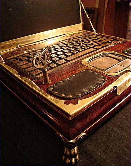 Victorian Steampunk Laptop by the Retro-Spector