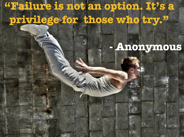 Failure is not an option. It's privilege for those who try.