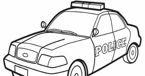 Police Car Coloring Page 6