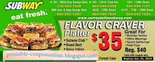 Free Printable Subway Coupons