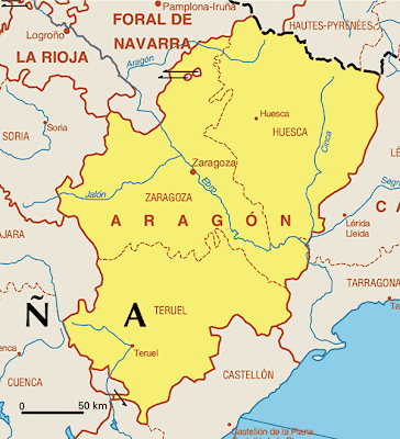 Mapa de Aragón Imagen
