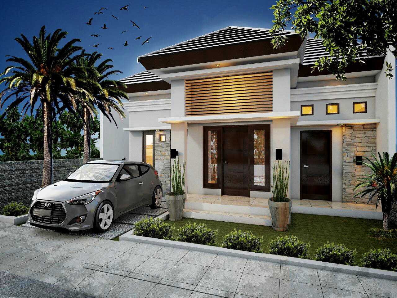 TFQ architects Desain rumah  tipe 45 100