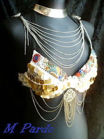 M Pardo: Tribal belly dance coin bra