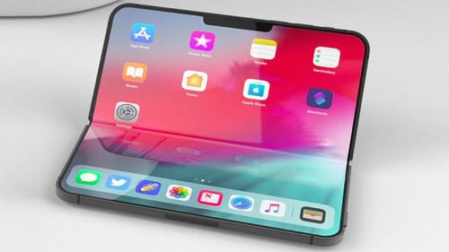 Foldable iPhone with self-repairing screen