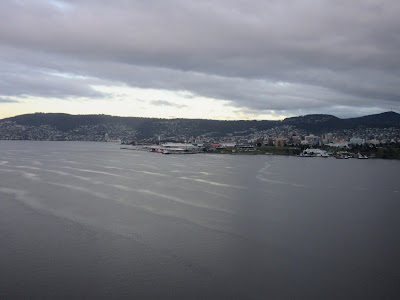 Vistas de Hobart desde el Tasman Bridge, Tasmania