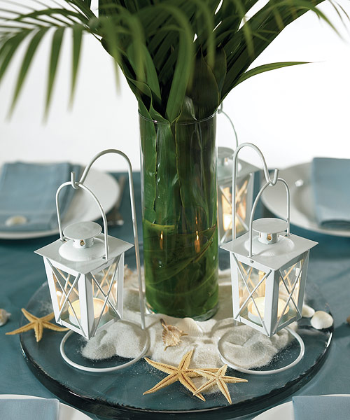 These white wedding table candle lanterns give you another option for 