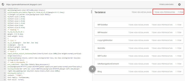 Generate Pramework Blogger Template, Simple dan Clean Design