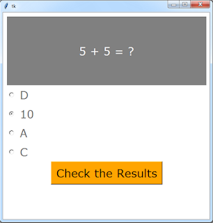 Python Tkinter Quiz Program Source Code