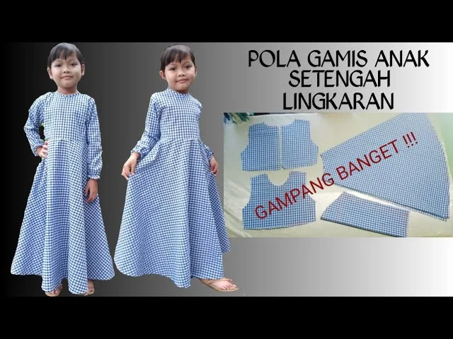 Cara Membuat Pola Gamis Anak Setengah Lingkaran Youtube - Pola baju gamis anak