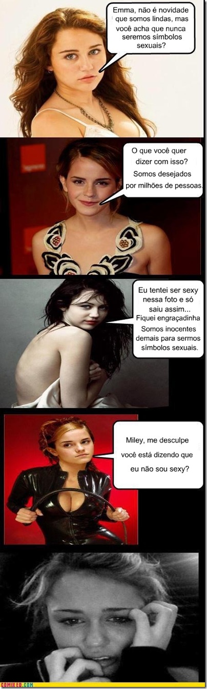 emma watson e miley crus